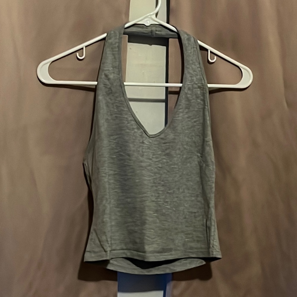 Gray crop top